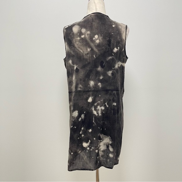 Electric Feathers Sleeveless Black Raw Tie Dye Tunic Size Small - Picture 9 of 14